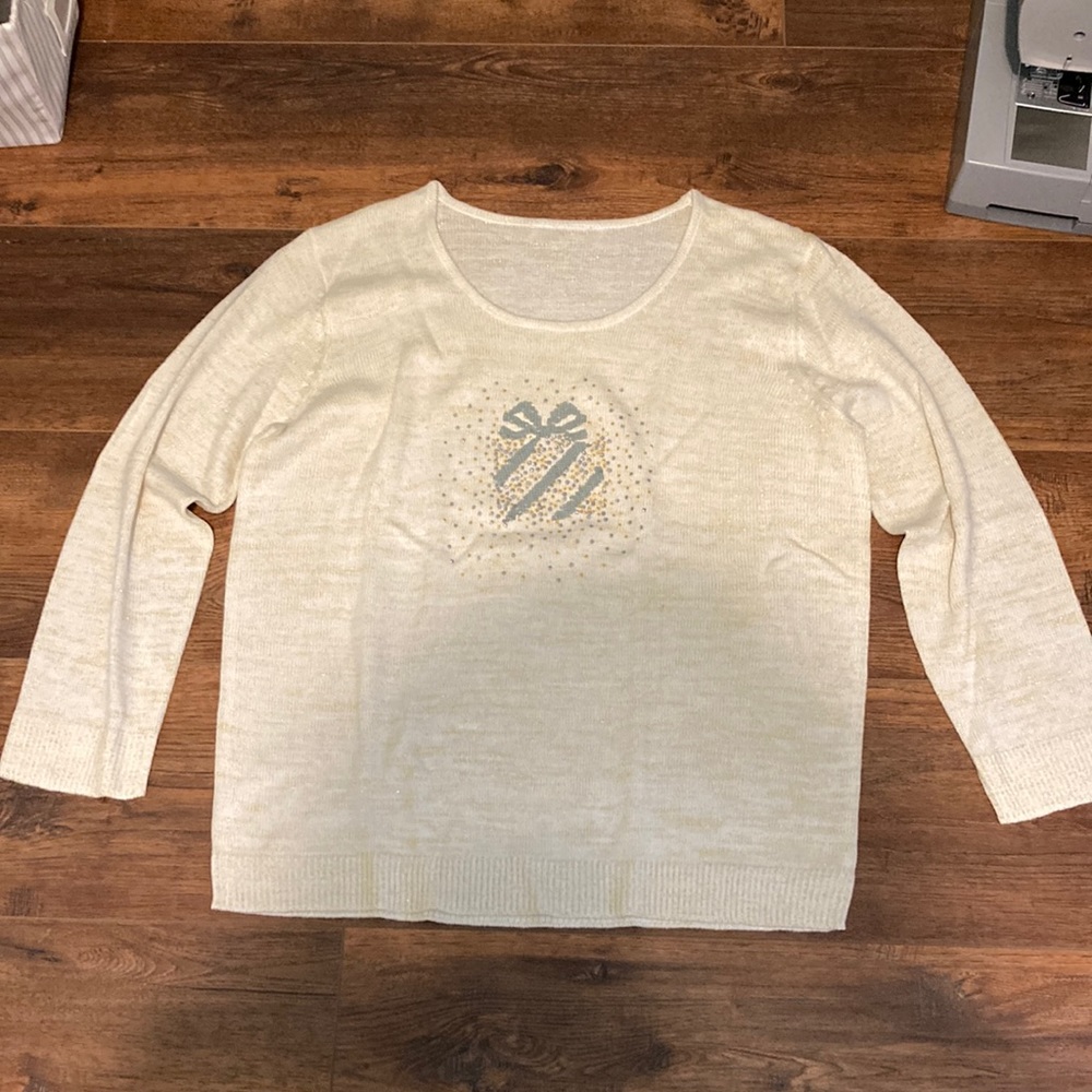 Lurex & Sequin Holiday sweater size 1X